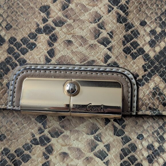 Coach Kristin Python Crossbody with gold hardware - Picture 2 of 4